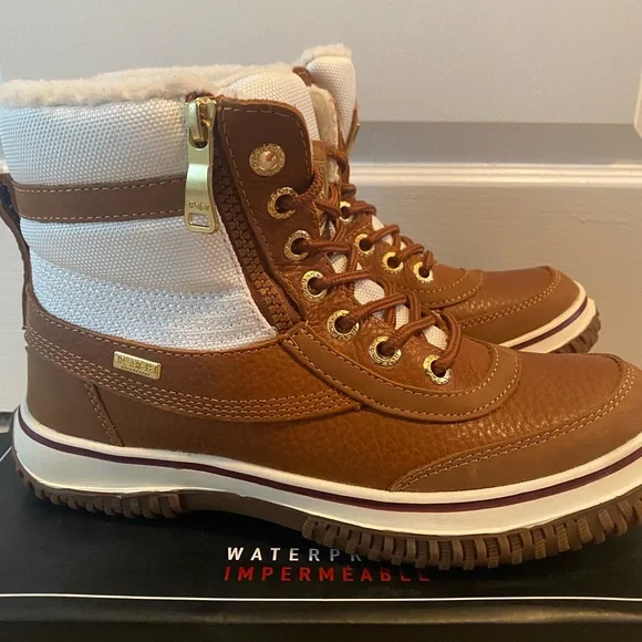 Snow Slide Brown and White Winter Boots size 8 - Picture 2 of 8